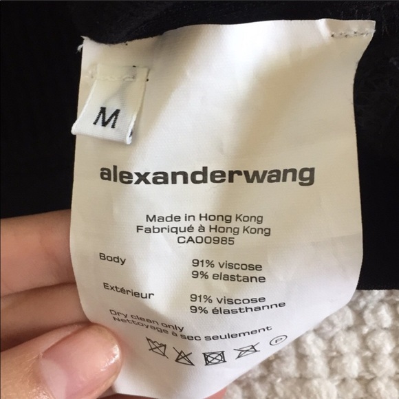 Alexander Wang Black Crop Top Tank Medium - Picture 4 of 7